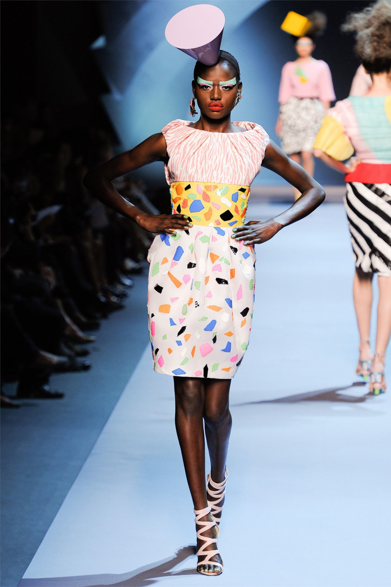 Ajak Deng featured in  the Christian Dior Haute Couture fashion show for Autumn/Winter 2011