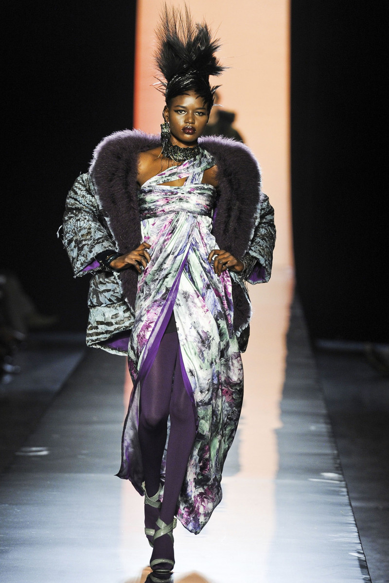 Ajak Deng featured in  the Jean Paul Gaultier Haute Couture fashion show for Autumn/Winter 2011