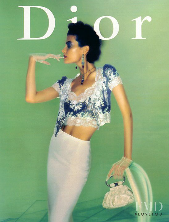 Shalom Harlow featured in  the Christian Dior advertisement for Spring/Summer 1998