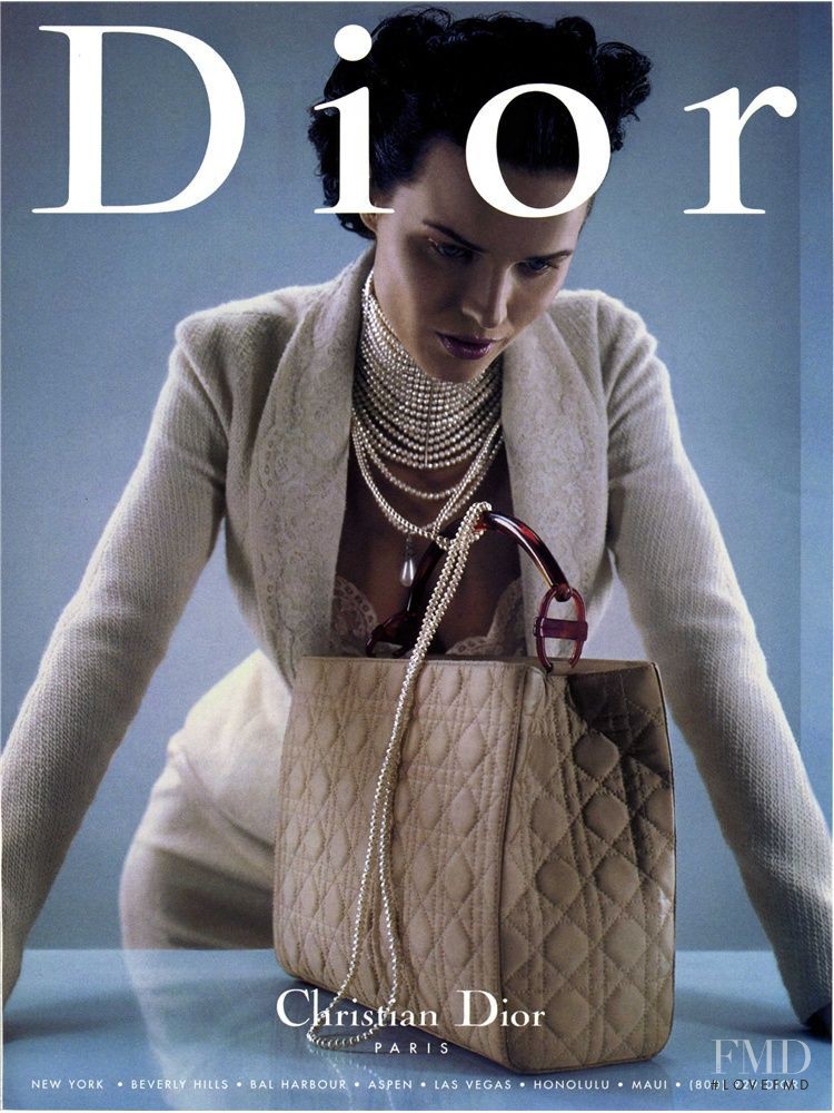 Eva Herzigova featured in  the Christian Dior advertisement for Spring/Summer 1998