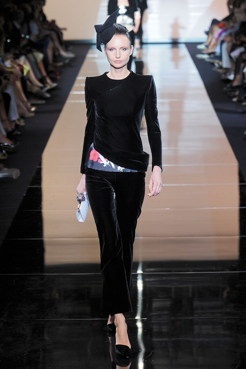 Agnese Zogla featured in  the Armani Prive fashion show for Autumn/Winter 2011