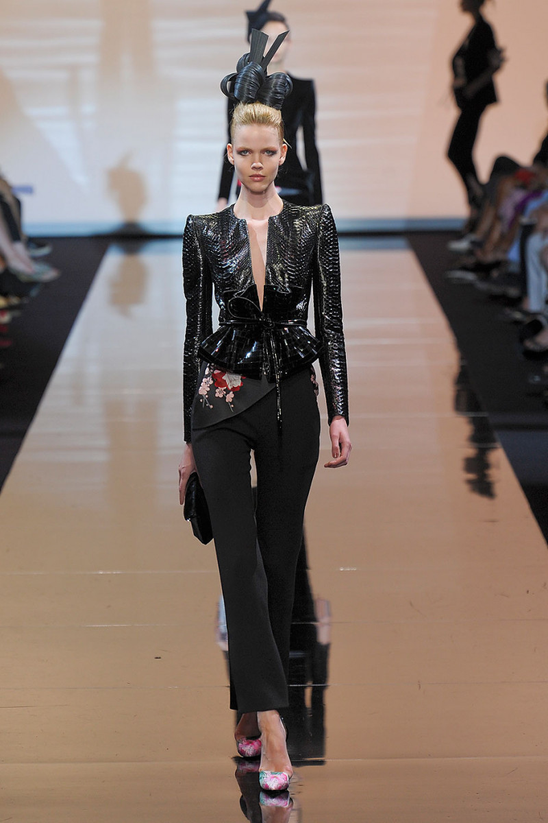 Michelle Westgeest featured in  the Armani Prive fashion show for Autumn/Winter 2011