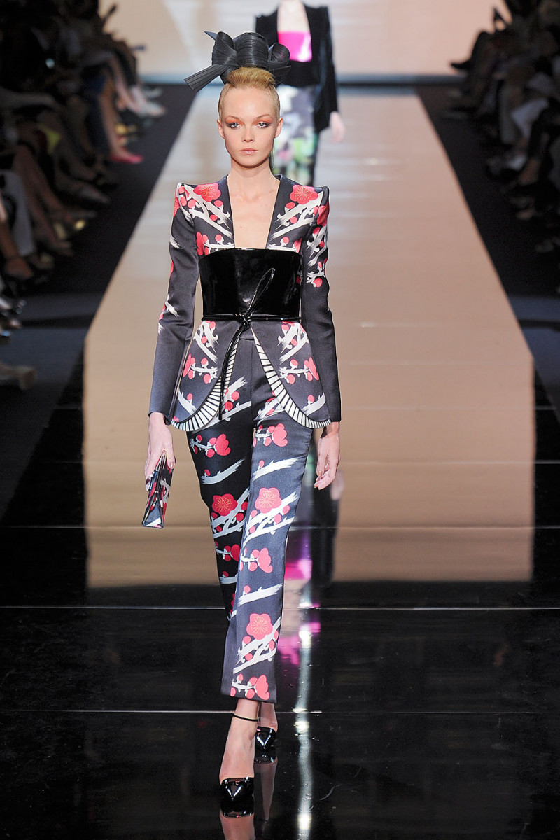 Siri Tollerod featured in  the Armani Prive fashion show for Autumn/Winter 2011