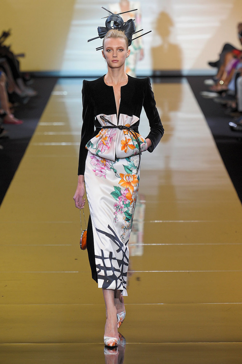 Sigrid Agren featured in  the Armani Prive fashion show for Autumn/Winter 2011