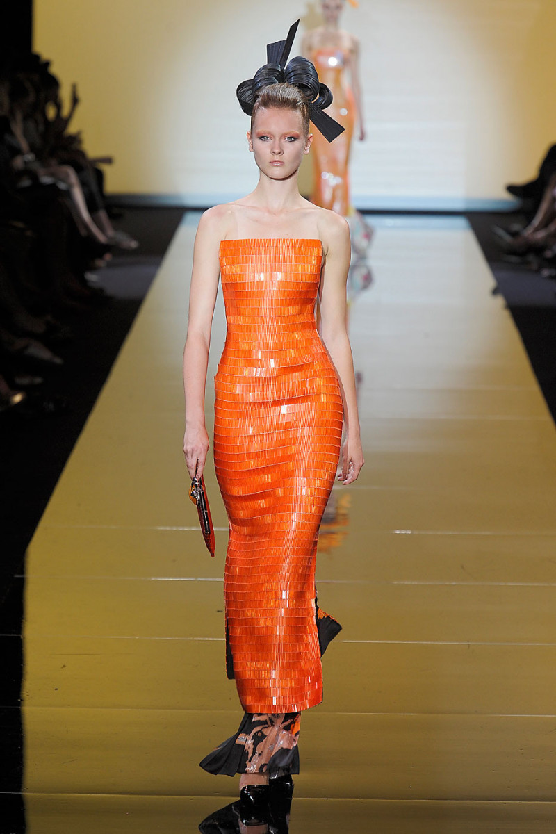 Monika Jagaciak featured in  the Armani Prive fashion show for Autumn/Winter 2011