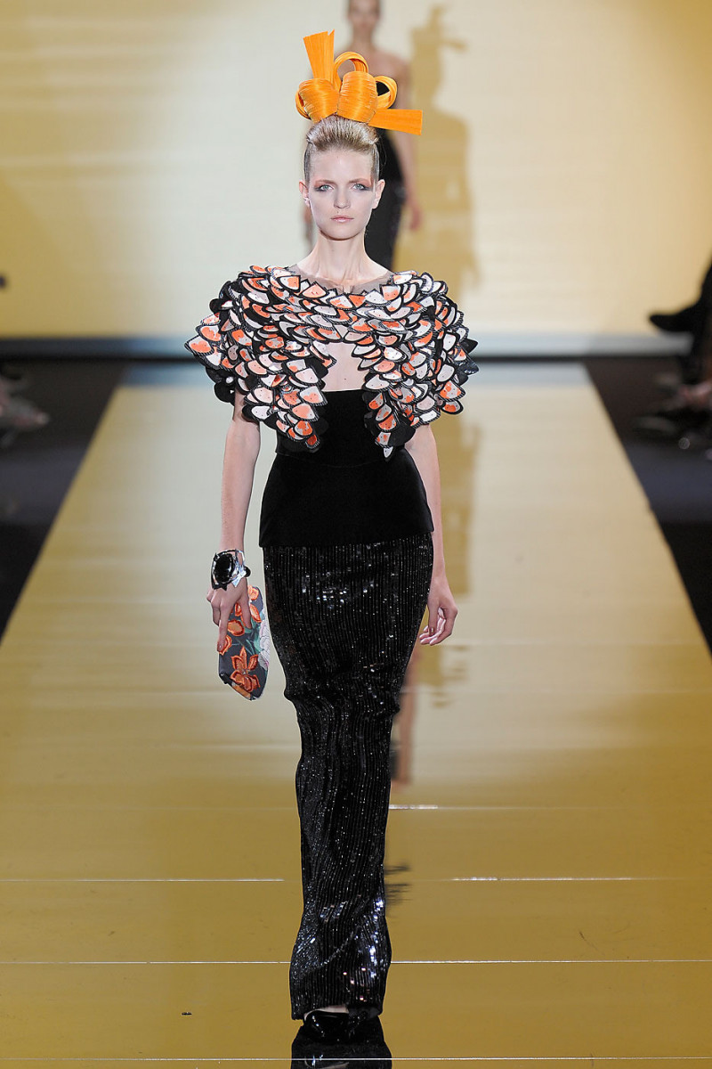 Magdalena Langrova featured in  the Armani Prive fashion show for Autumn/Winter 2011