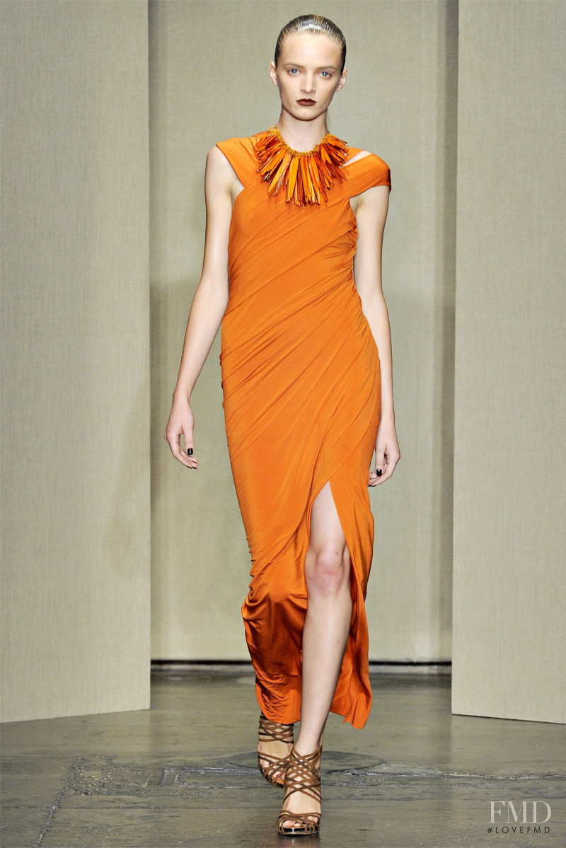 Daria Strokous featured in  the Donna Karan New York fashion show for Spring/Summer 2012