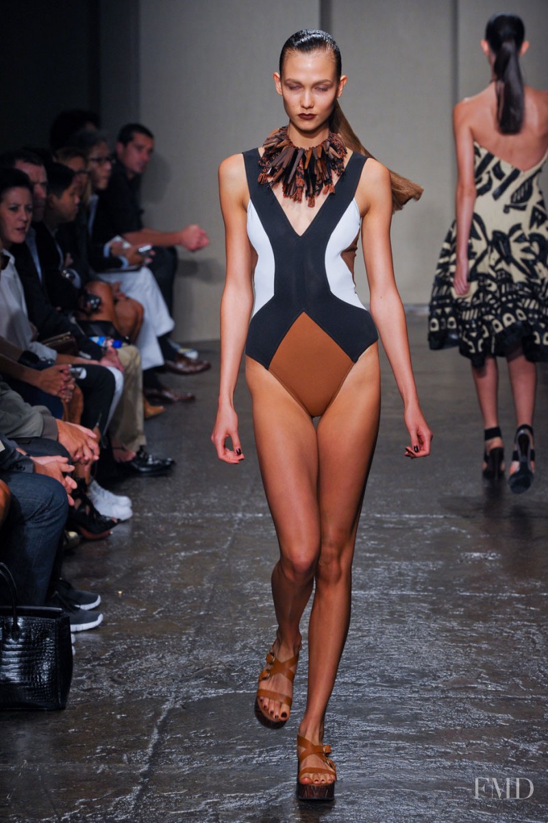 Karlie Kloss featured in  the Donna Karan New York fashion show for Spring/Summer 2012