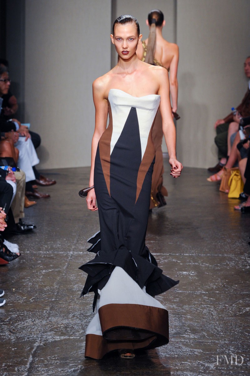 Karlie Kloss featured in  the Donna Karan New York fashion show for Spring/Summer 2012