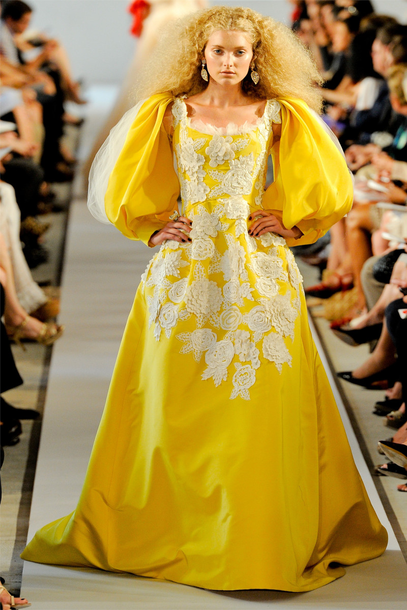 Elsa Hosk featured in  the Oscar de la Renta fashion show for Spring/Summer 2012