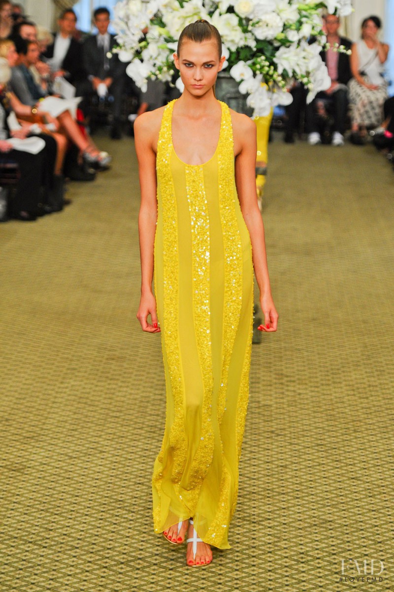 Karlie Kloss featured in  the Bill Blass fashion show for Spring/Summer 2012