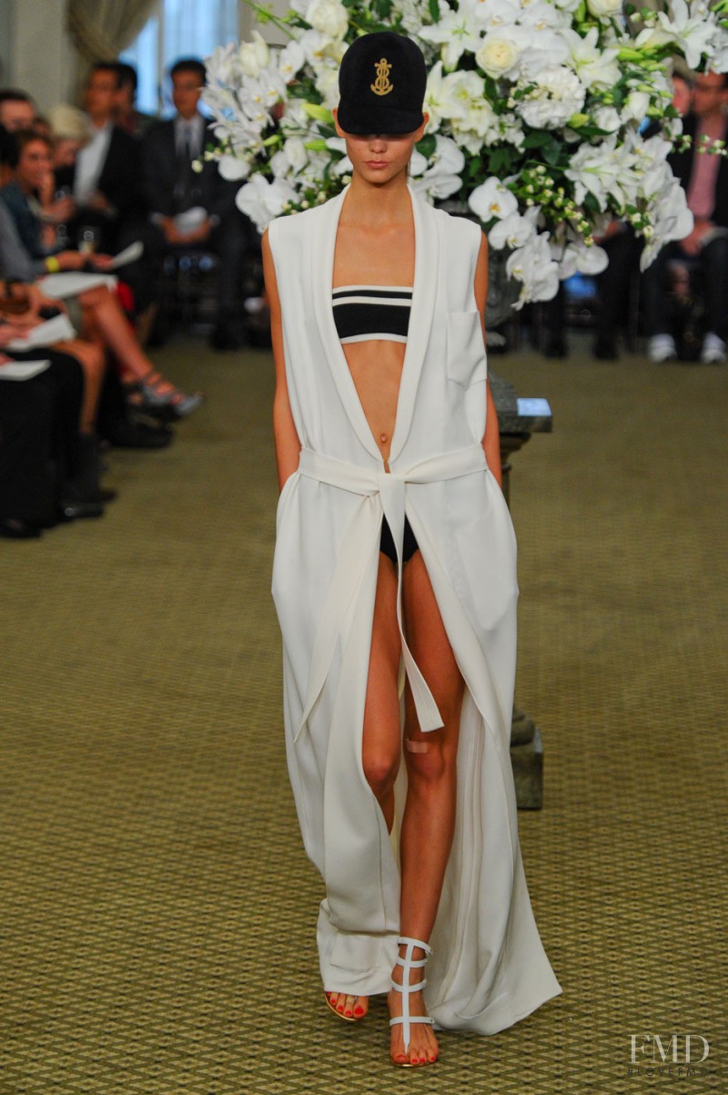 Karlie Kloss featured in  the Bill Blass fashion show for Spring/Summer 2012