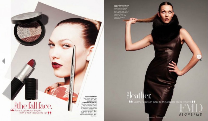Karlie Kloss featured in  the Neiman Marcus lookbook for Fall 2011