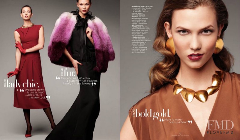 Karlie Kloss featured in  the Neiman Marcus lookbook for Fall 2011