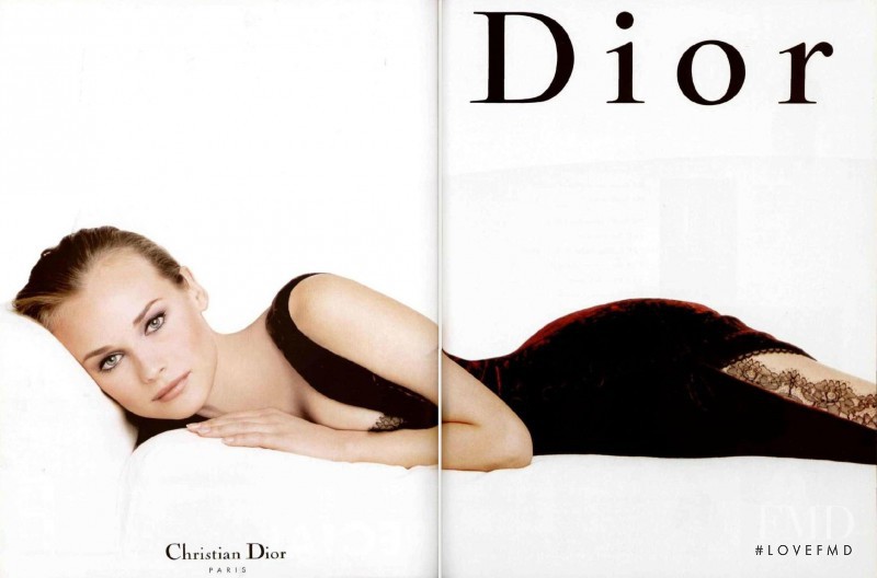 Diane Heidkruger featured in  the Christian Dior advertisement for Autumn/Winter 1996