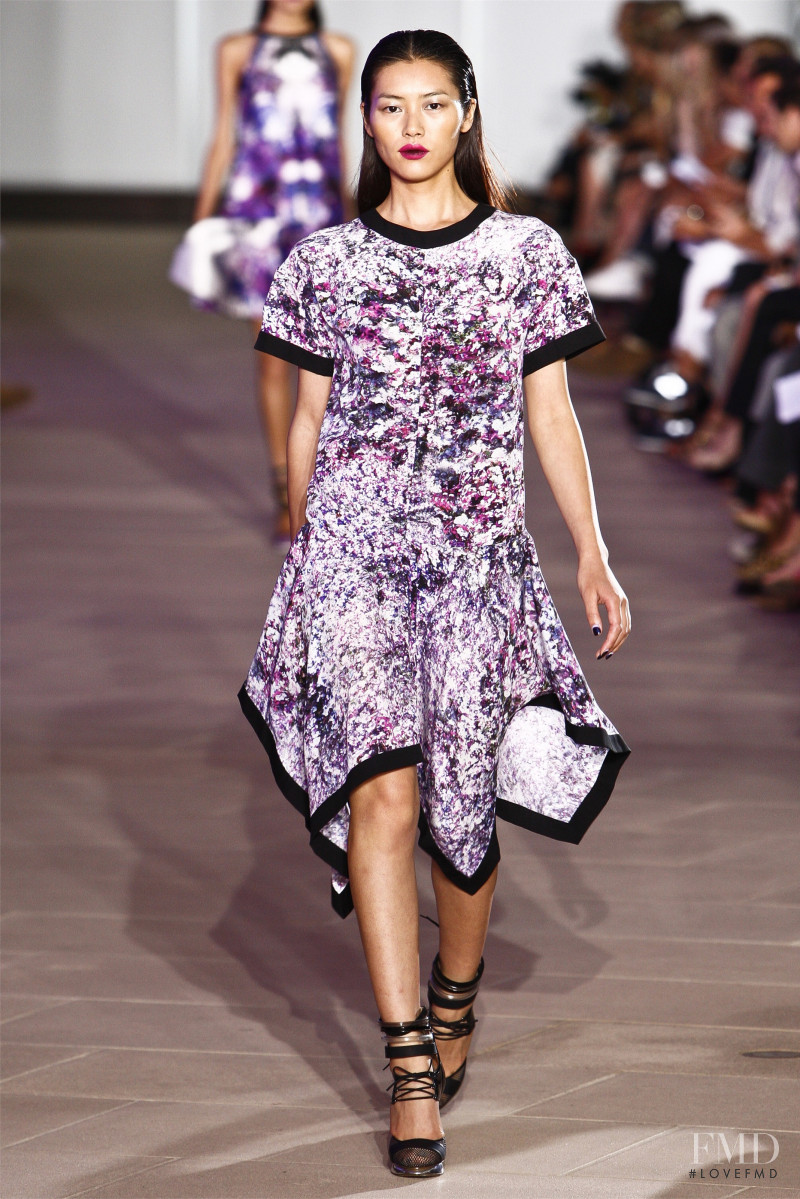 Liu Wen featured in  the Prabal Gurung fashion show for Spring/Summer 2012