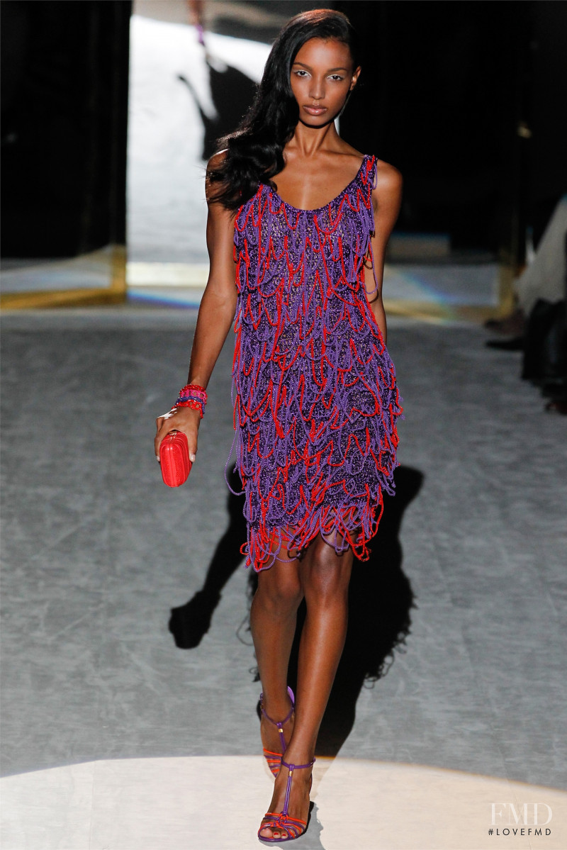 Jasmine Tookes featured in  the Salvatore Ferragamo fashion show for Spring/Summer 2012