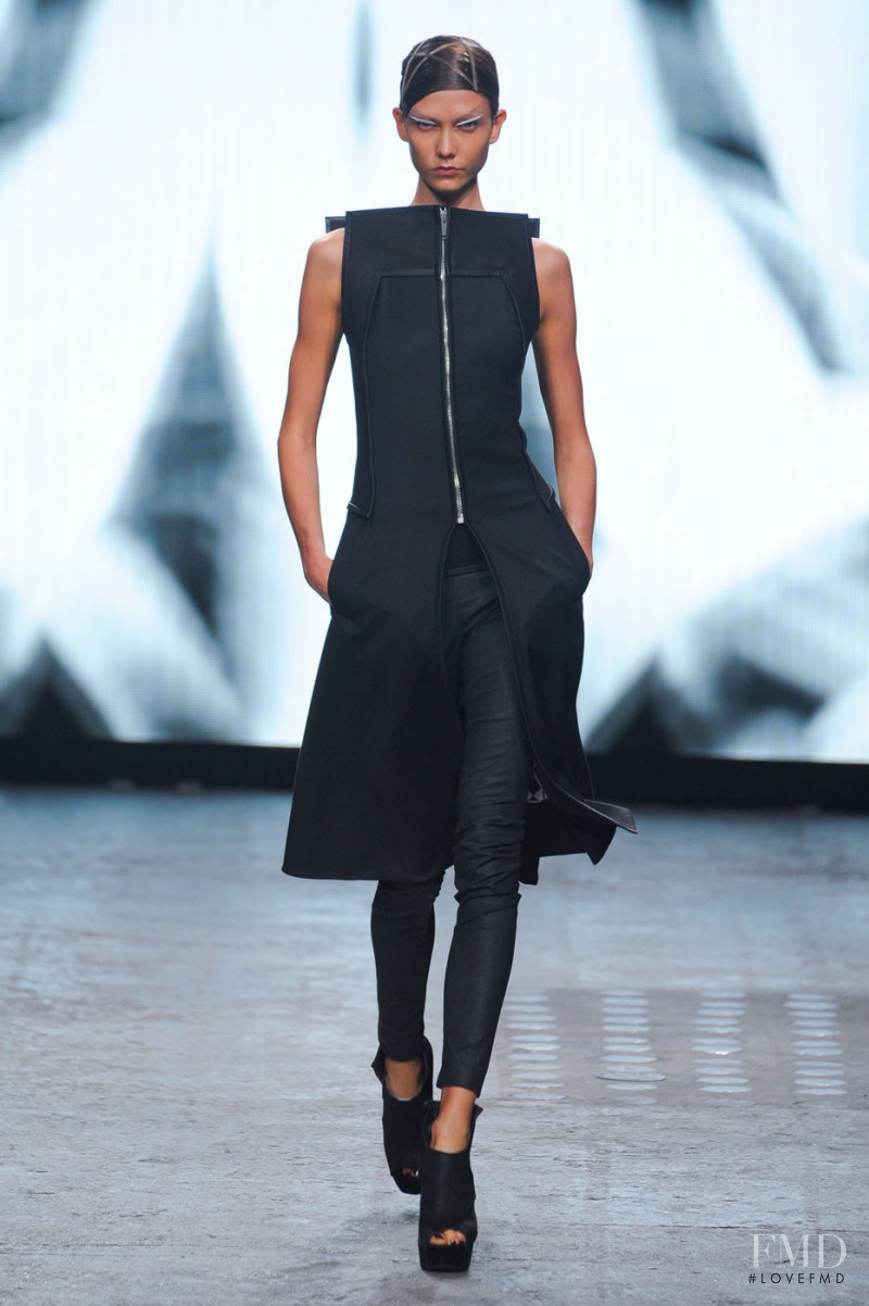 Karlie Kloss featured in  the Gareth Pugh fashion show for Spring/Summer 2012