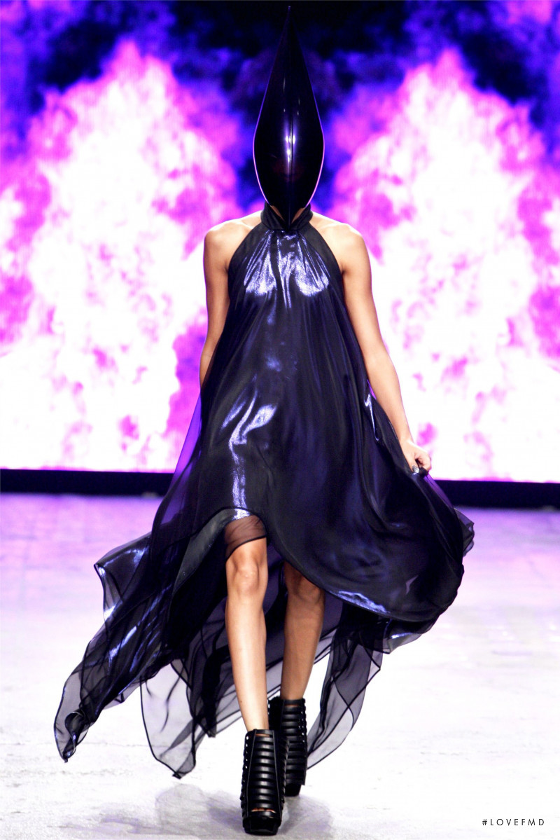 Joan Smalls featured in  the Gareth Pugh fashion show for Spring/Summer 2012