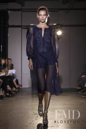 Karlie Kloss featured in  the Rue Du Mail by Martina Sitbon fashion show for Spring/Summer 2012