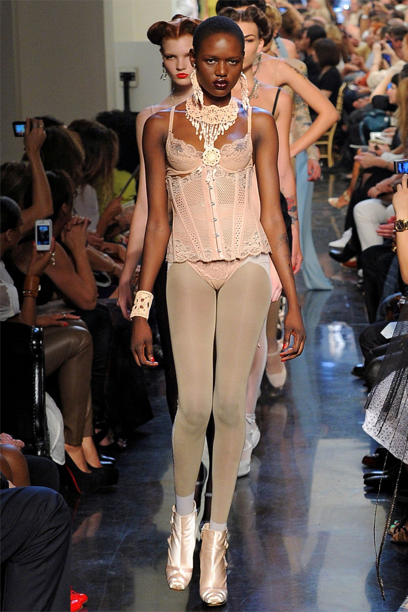 Ajak Deng featured in  the Jean-Paul Gaultier fashion show for Spring/Summer 2012