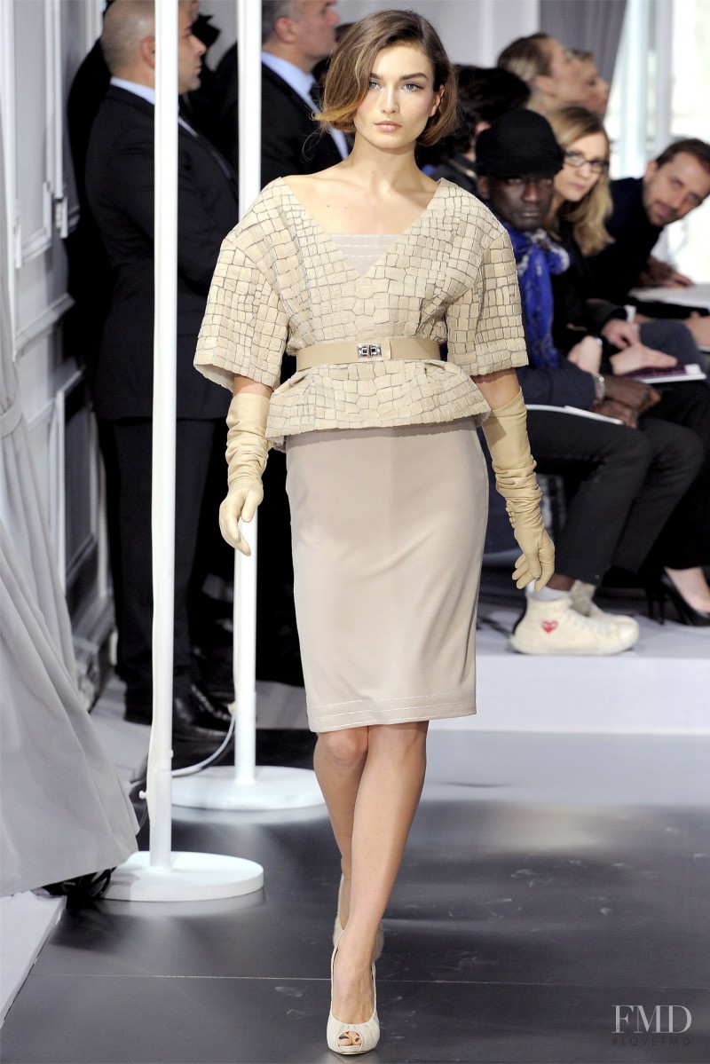 Andreea Diaconu featured in  the Christian Dior Haute Couture fashion show for Spring/Summer 2012
