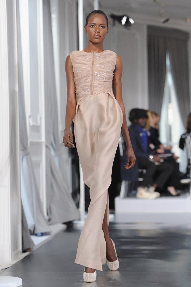 Ajak Deng featured in  the Christian Dior Haute Couture fashion show for Spring/Summer 2012