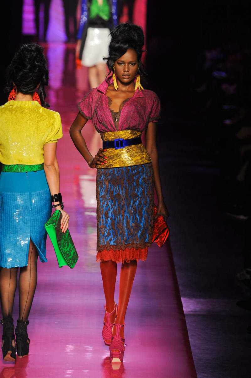 Ajak Deng featured in  the Jean Paul Gaultier Haute Couture fashion show for Spring/Summer 2012