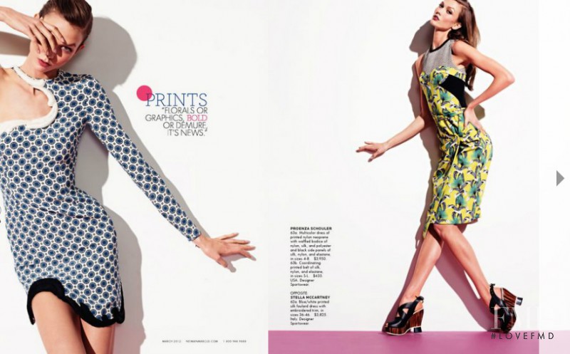 Karlie Kloss featured in  the Neiman Marcus lookbook for Spring 2012