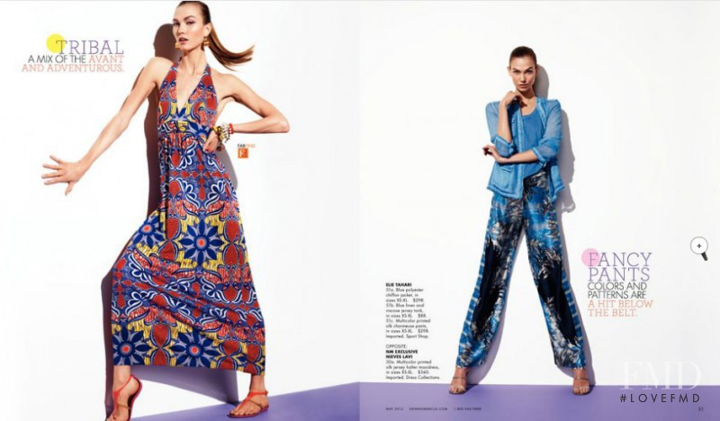 Karlie Kloss featured in  the Neiman Marcus lookbook for Spring 2012