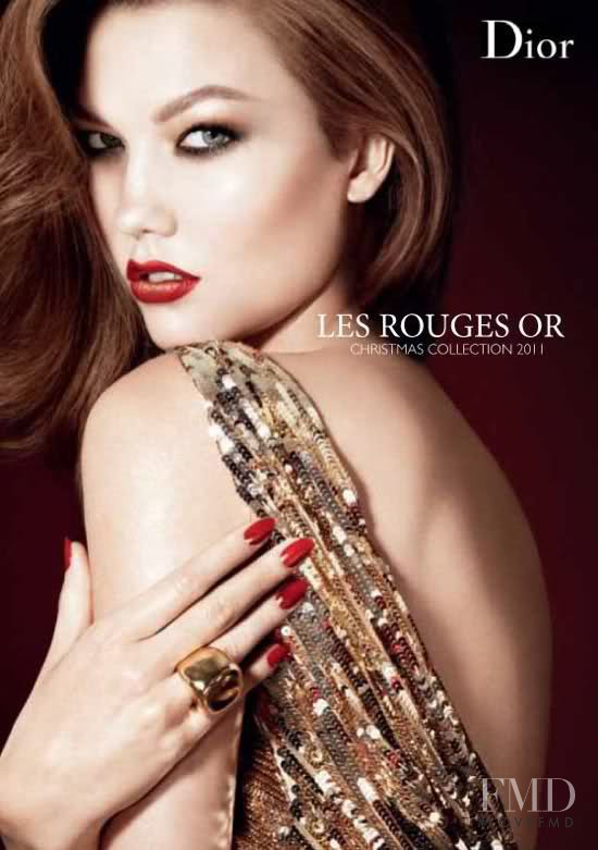 Karlie Kloss featured in  the Dior Beauty Rouge Or Collection advertisement for Holiday 2011