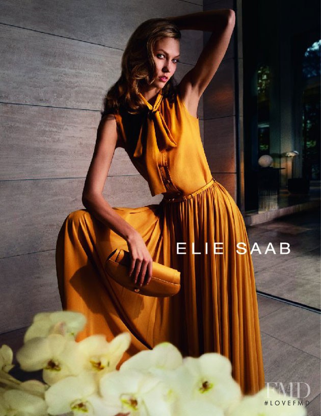 Karlie Kloss featured in  the Elie Saab advertisement for Spring/Summer 2012