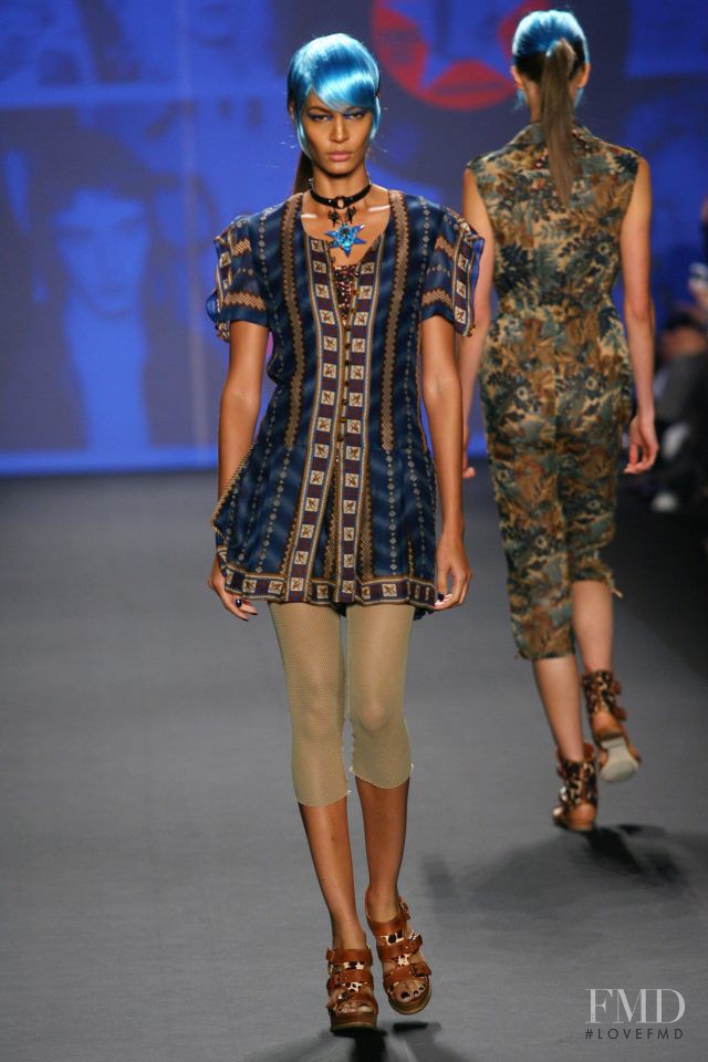 Joan Smalls featured in  the Anna Sui fashion show for Spring/Summer 2013