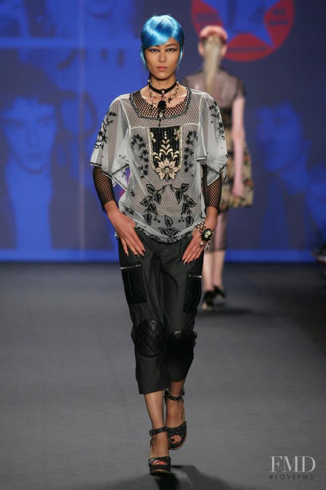 Liu Wen featured in  the Anna Sui fashion show for Spring/Summer 2013
