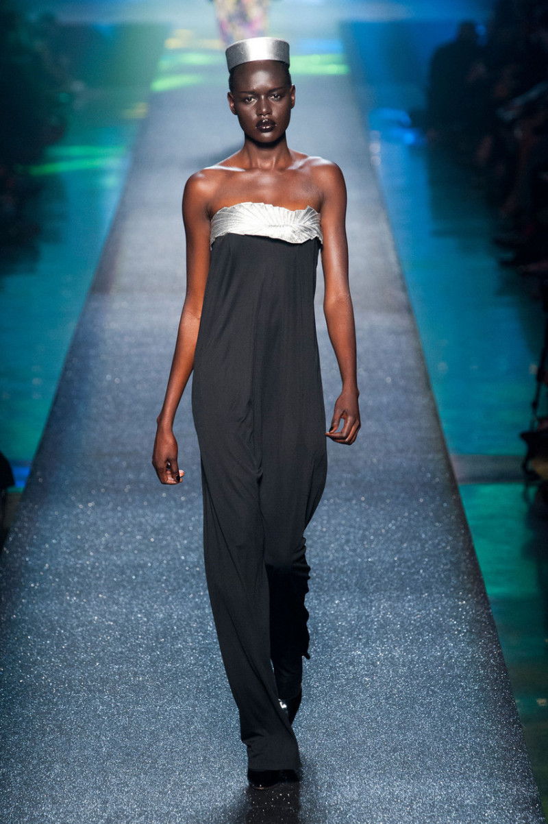 Ajak Deng featured in  the Jean-Paul Gaultier fashion show for Spring/Summer 2013