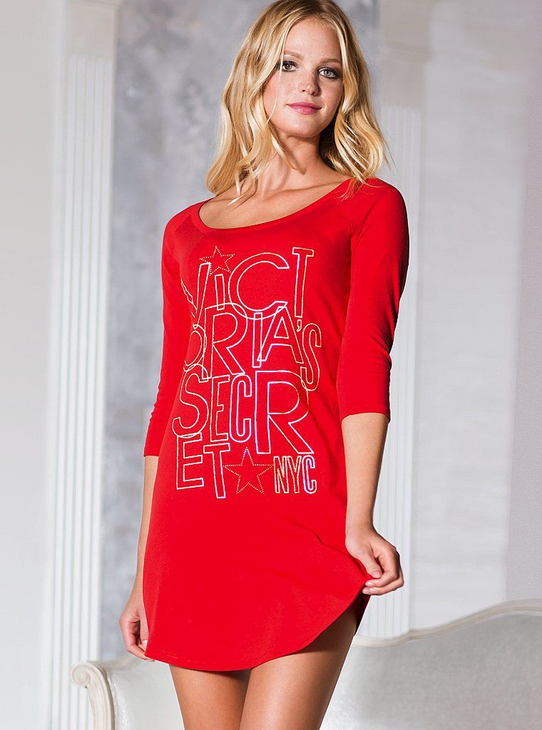 Erin Heatherton featured in  the Victoria\'s Secret Sleepwear catalogue for Autumn/Winter 2012