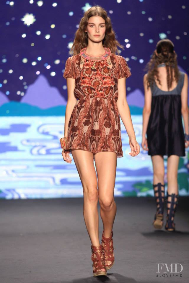 Ophélie Guillermand featured in  the Anna Sui fashion show for Spring/Summer 2014