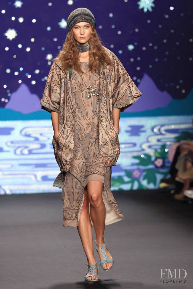 Karlie Kloss featured in  the Anna Sui fashion show for Spring/Summer 2014