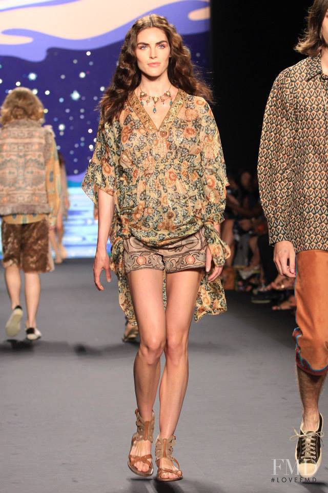 Hilary Rhoda featured in  the Anna Sui fashion show for Spring/Summer 2014