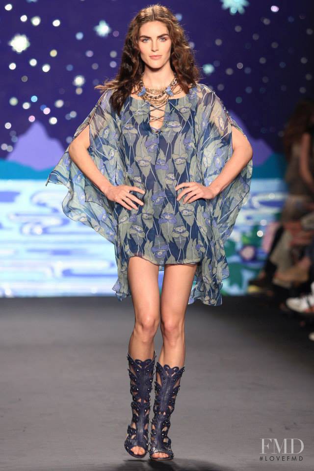 Hilary Rhoda featured in  the Anna Sui fashion show for Spring/Summer 2014