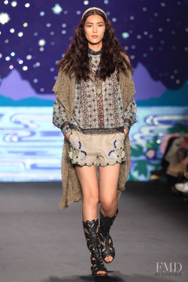 Liu Wen featured in  the Anna Sui fashion show for Spring/Summer 2014