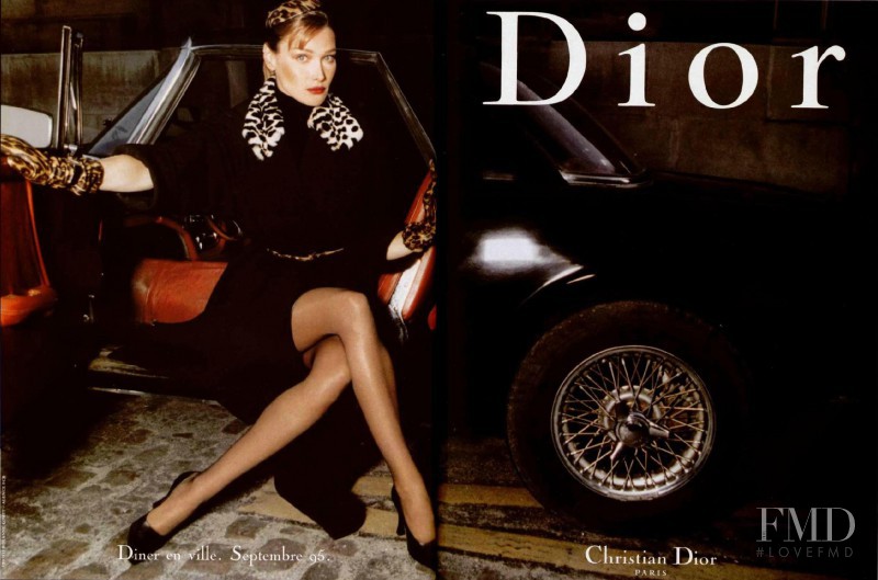 Carla Bruni featured in  the Christian Dior advertisement for Autumn/Winter 1995
