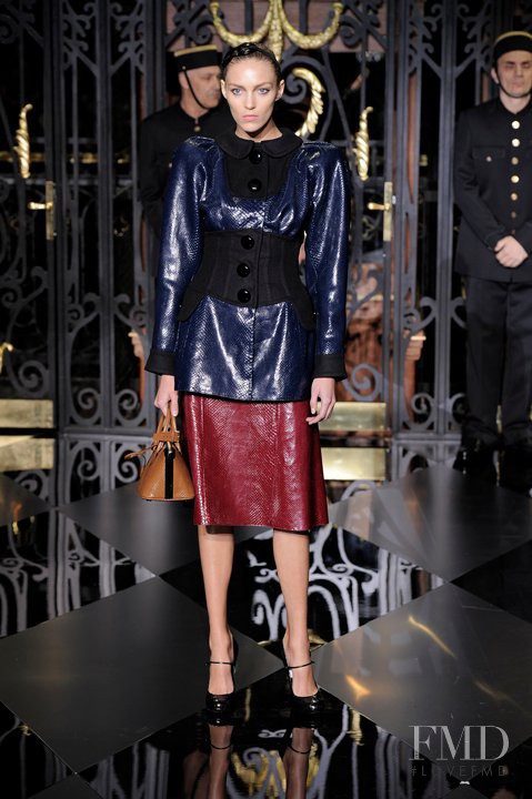 Anja Rubik featured in  the Louis Vuitton fashion show for Autumn/Winter 2011