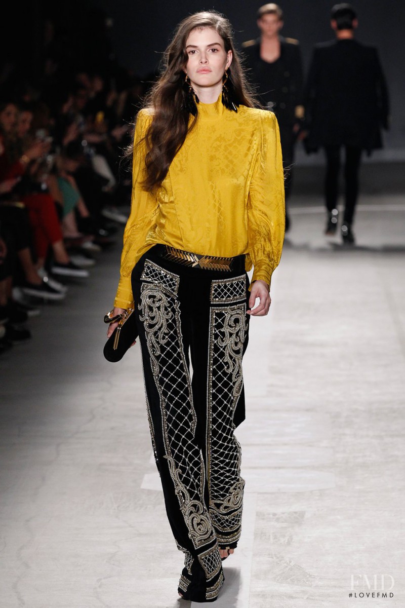 Vanessa Moody featured in  the H&M x Balmain fashion show for Spring/Summer 2016