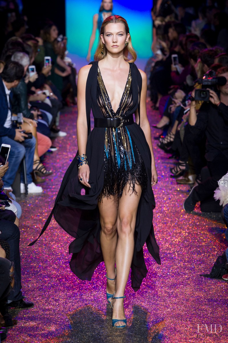 Karlie Kloss featured in  the Elie Saab fashion show for Spring/Summer 2017