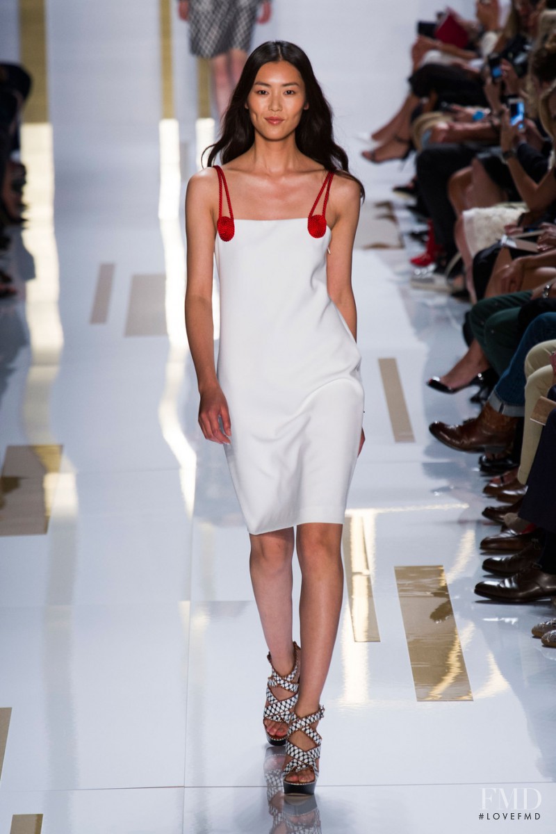Liu Wen featured in  the Diane Von Furstenberg fashion show for Spring/Summer 2014