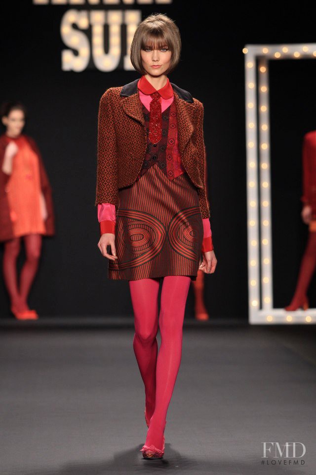 Karlie Kloss featured in  the Anna Sui fashion show for Autumn/Winter 2013