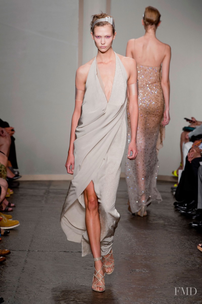 Karlie Kloss featured in  the Donna Karan New York fashion show for Spring/Summer 2013