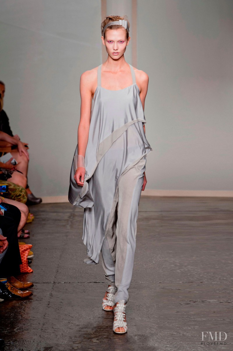 Karlie Kloss featured in  the Donna Karan New York fashion show for Spring/Summer 2013