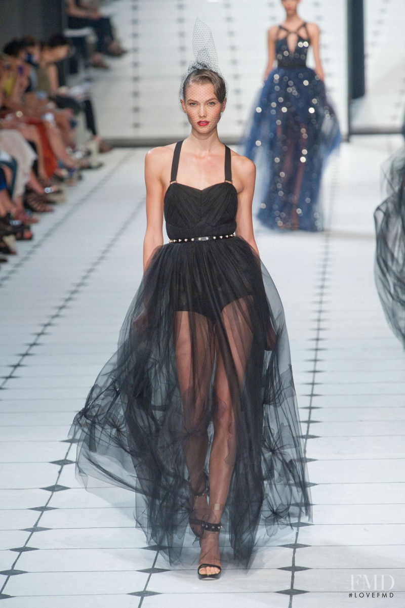 Karlie Kloss featured in  the Jason Wu fashion show for Spring/Summer 2013